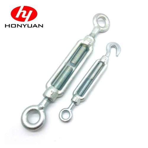 Turnbuckle DIN1480 with hook&eye or plates,zinc plated